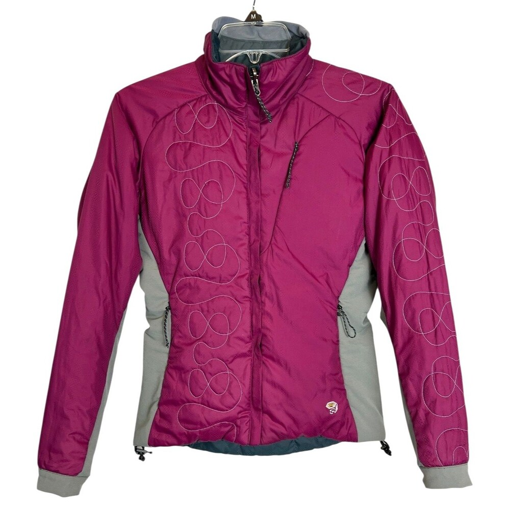 Mountain Hardwear Women's Gray / Pink Reversible Primaloft Coat Jacket Size XS